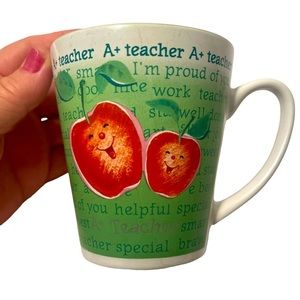 A+ Teacher Mug With Apples NWOT
